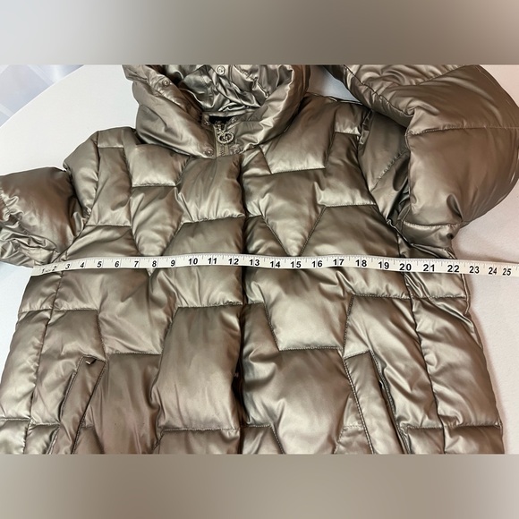 Women's Metallic Grey Puffer Jacket - Alaska Outerwear Company/ Made in Italy - Picture 10 of 11